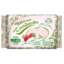 Smart sweets ZEFIR with stevia, Stawberry with cream 150 g No sugar