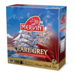 MERVIN Earl Grey Ceylon Black tea 100 teabags, 180g